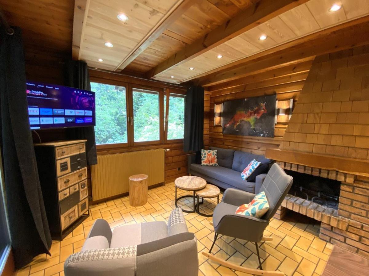 Le Renard Chalet En Bois La Bresse Bagian luar foto